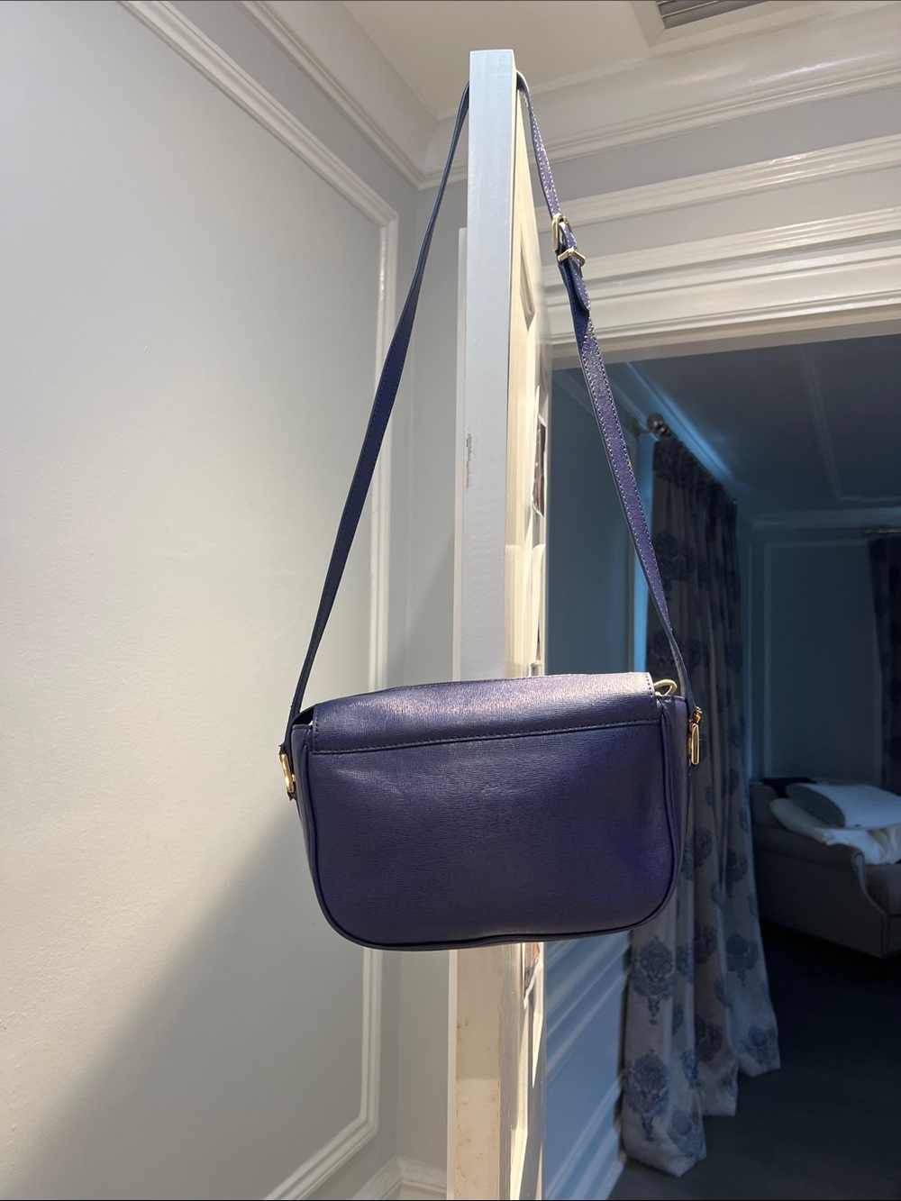Women's Navy Crossbody Bag with Adjustable Strap